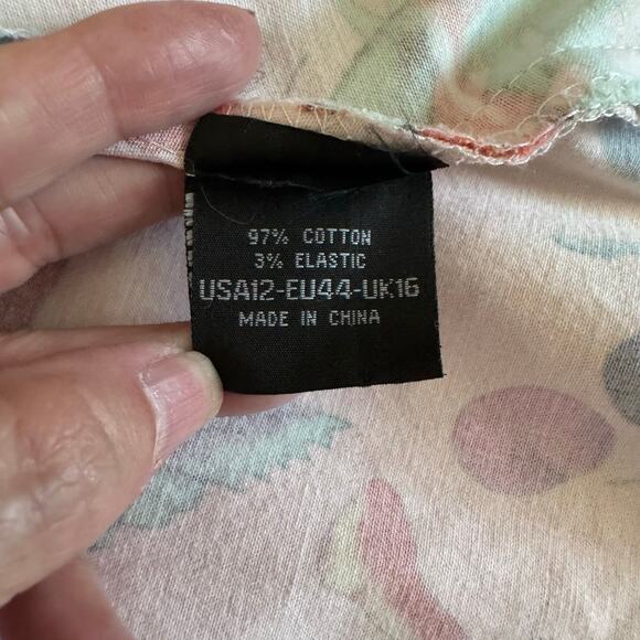 HEARTS & ROSES Dress‎ 12 Sandy Birds Peach Tropical Novelty Vintage Repro Birds - Picture 12 of 14